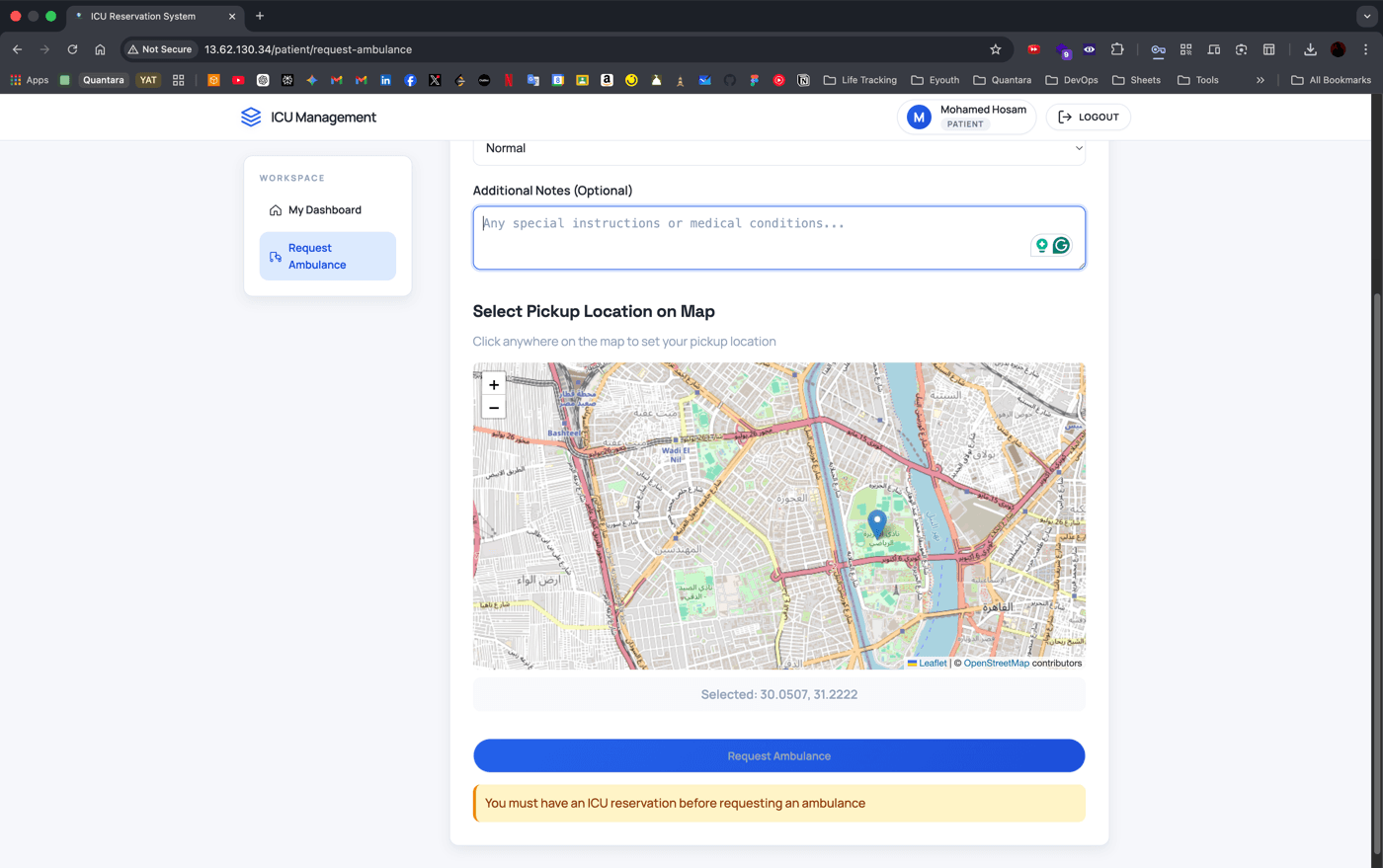 CareSync ICU request pipeline